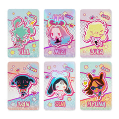 YJacuing Alien Stage Chibi Rabbit Ivan card with holographic finish, ideal for display.