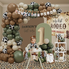 YJDFWAUT Cowboy Birthday Banner high chair decor for a cute first celebration
