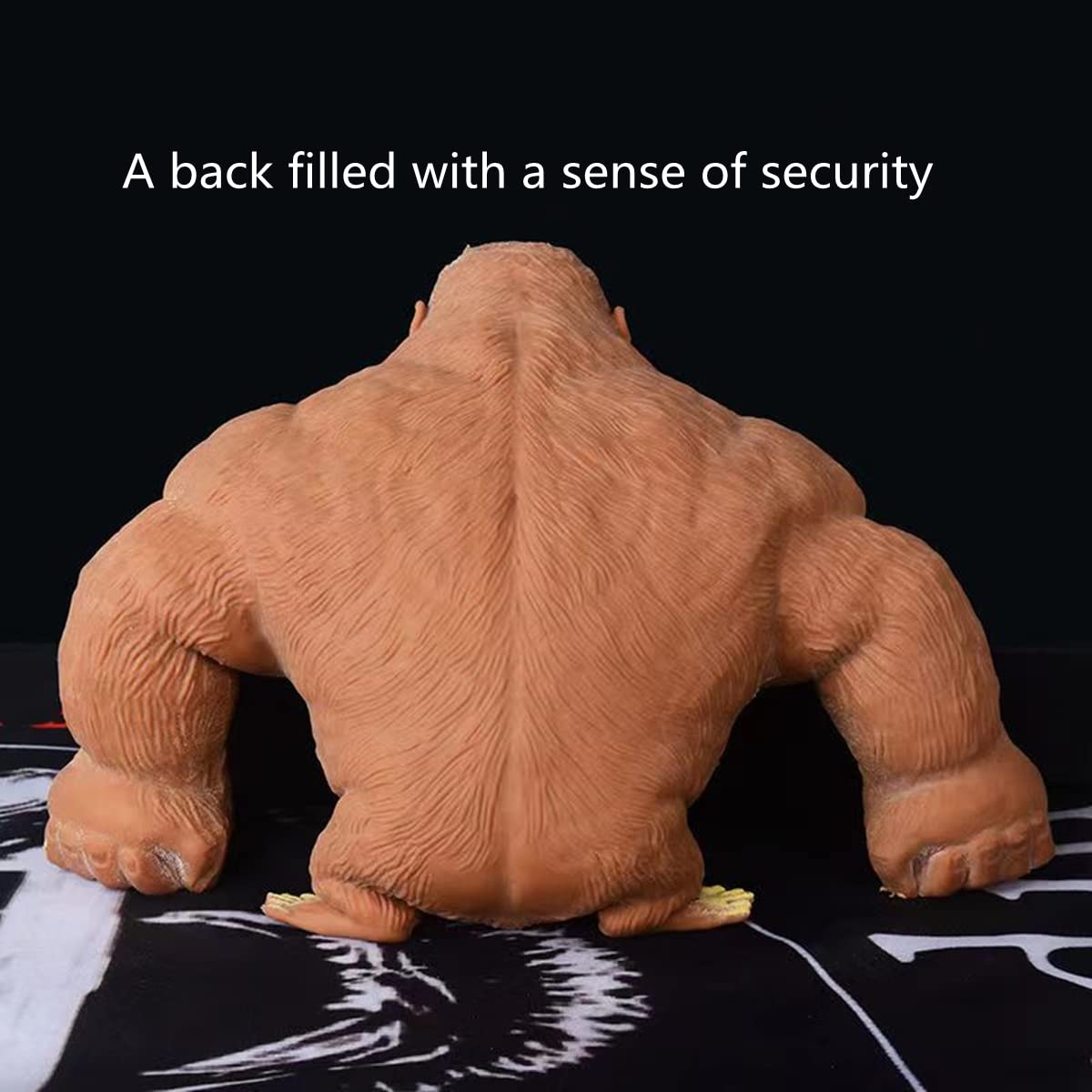 YJHWLF rubber latex gorilla decompression doll for calm focus at home or office.