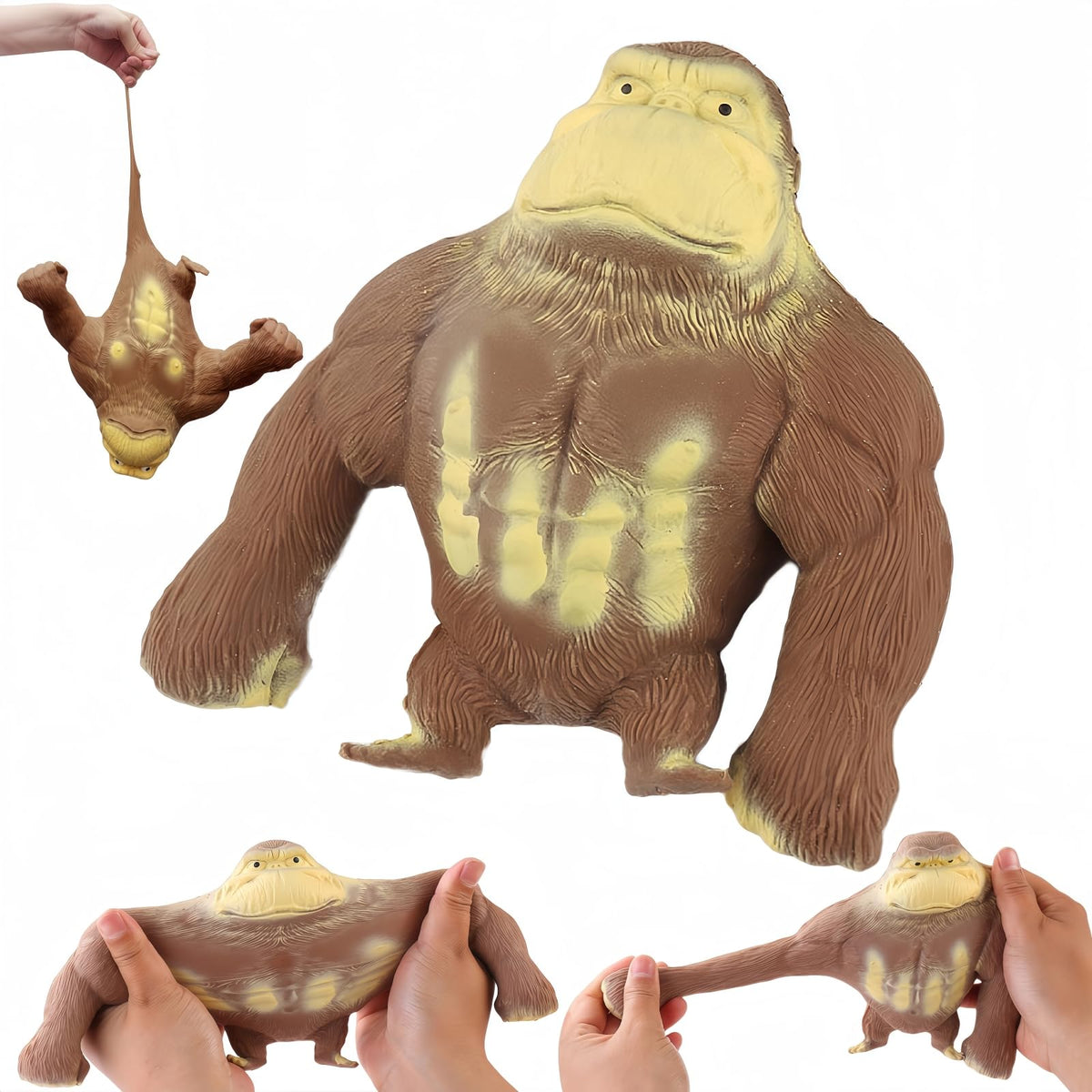YJHWLF stretchy glue-sand-filled gorilla toy for tactile stress relief.