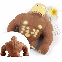 Close-up of YJHWLF stretchy gorilla showing elastic limbs for flexibility