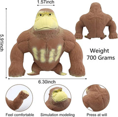 YJHWLF gorilla toy being stretched to four times original size