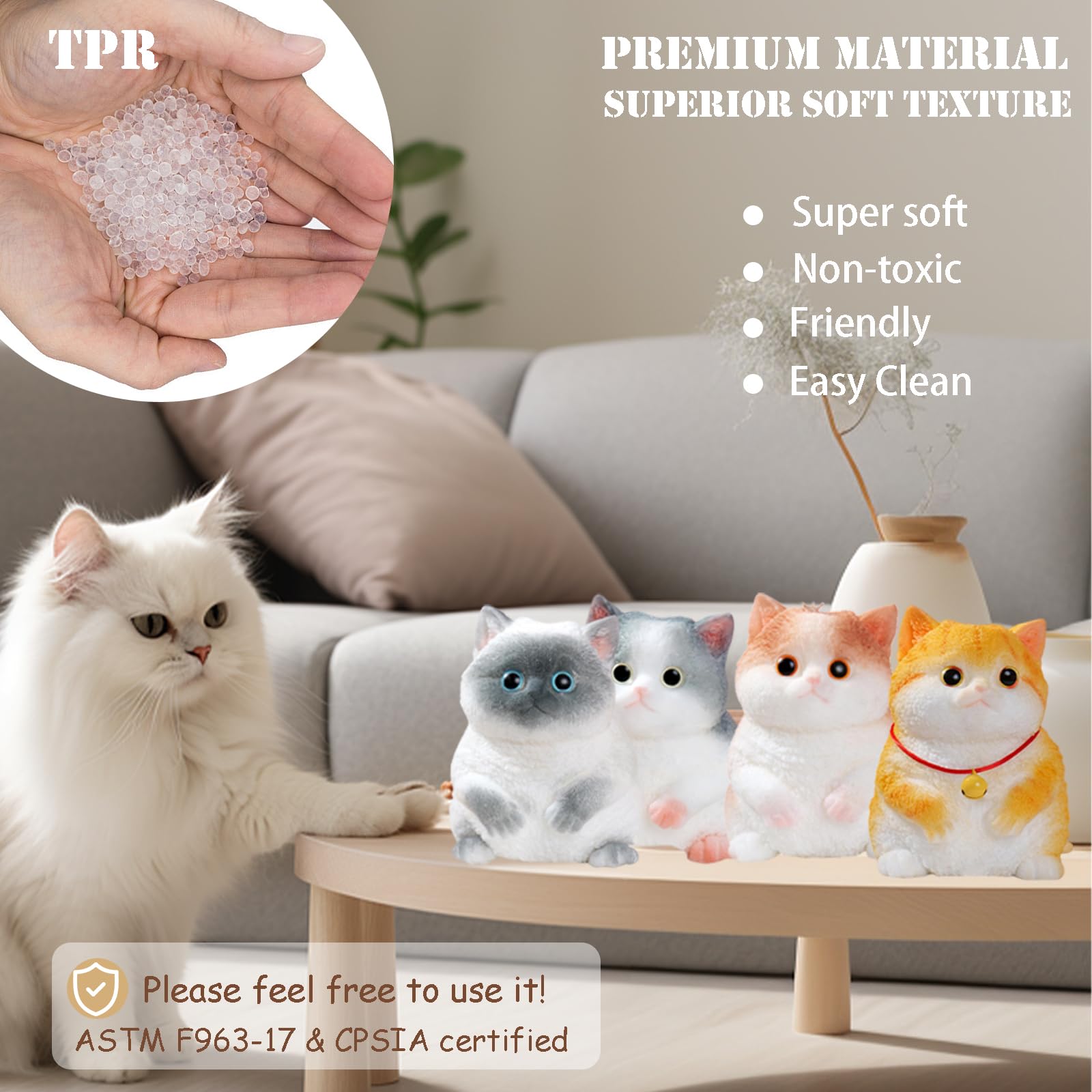 YJPPDD Big Taba Squishy Cat measures 6 inches for a satisfying squish