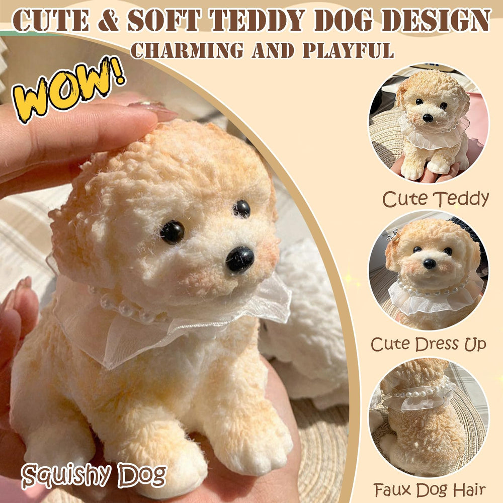 YJPPDD Big Taba Squishy Dog cream body shows oversized squeeze comfort