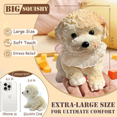 YJPPDD Big Taba Squishy Dog cream close-up texture for relaxation
