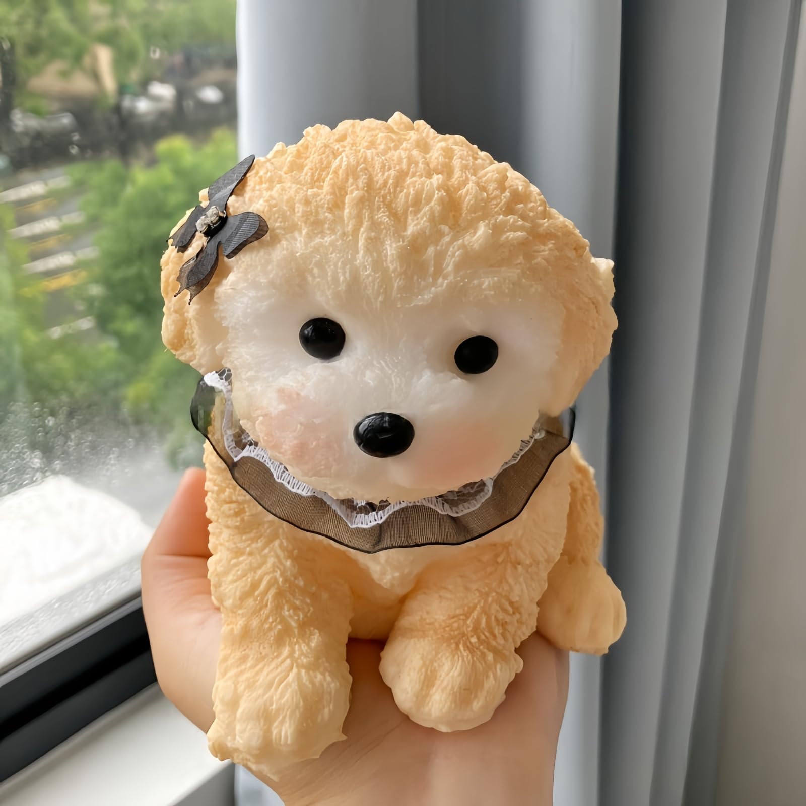 YJPPDD Extra-Large Taba Dog Squishy Toy held in hand for stress relief moments