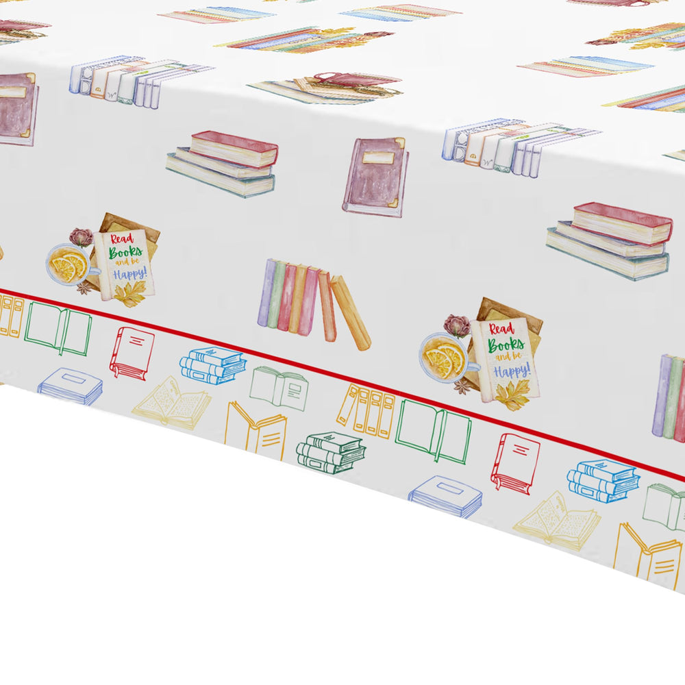 YJRJSC library-reading-theme tablecloth durable material for everyday party use and easy cleanup