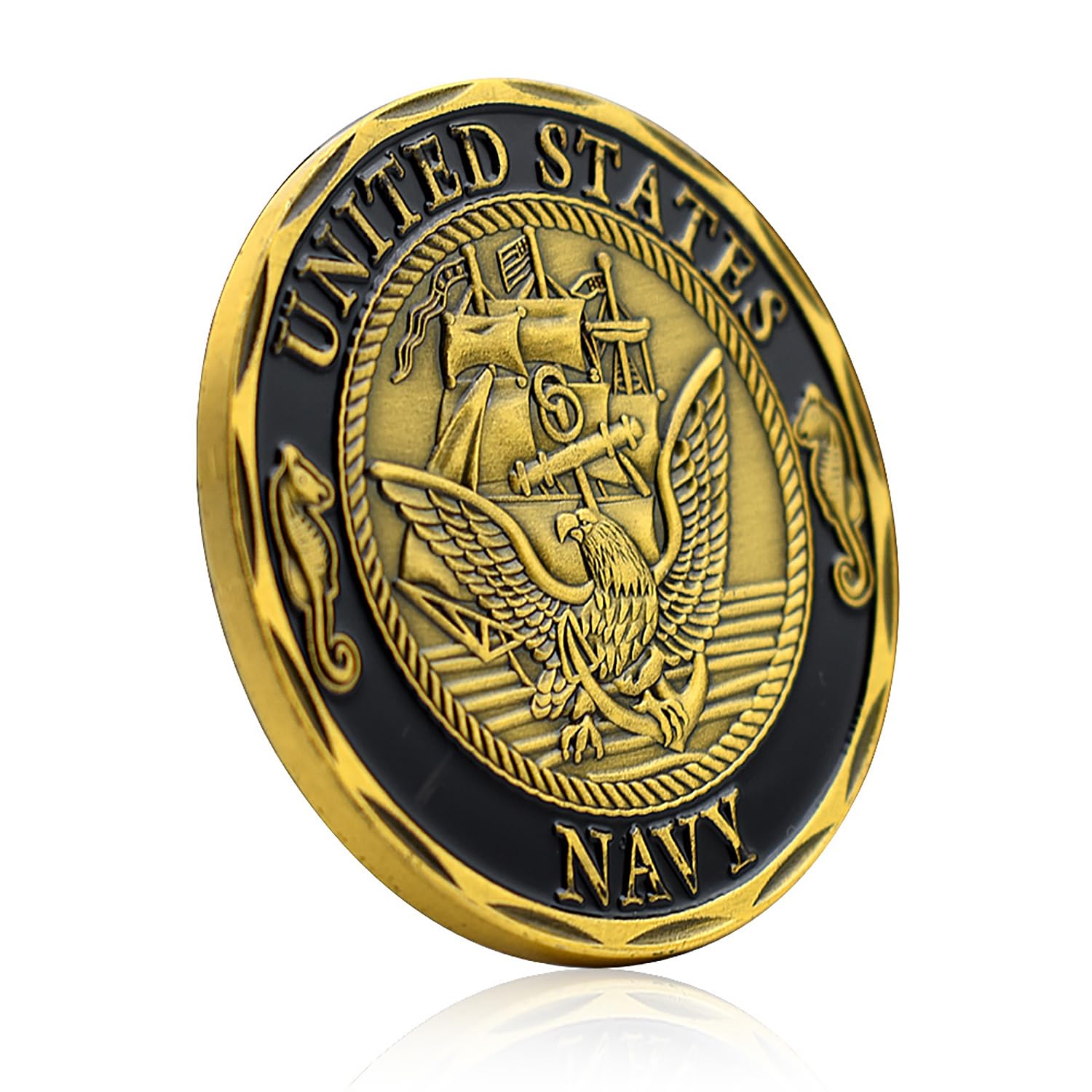 YKshop Shellback Coin handheld view for tactile appreciation