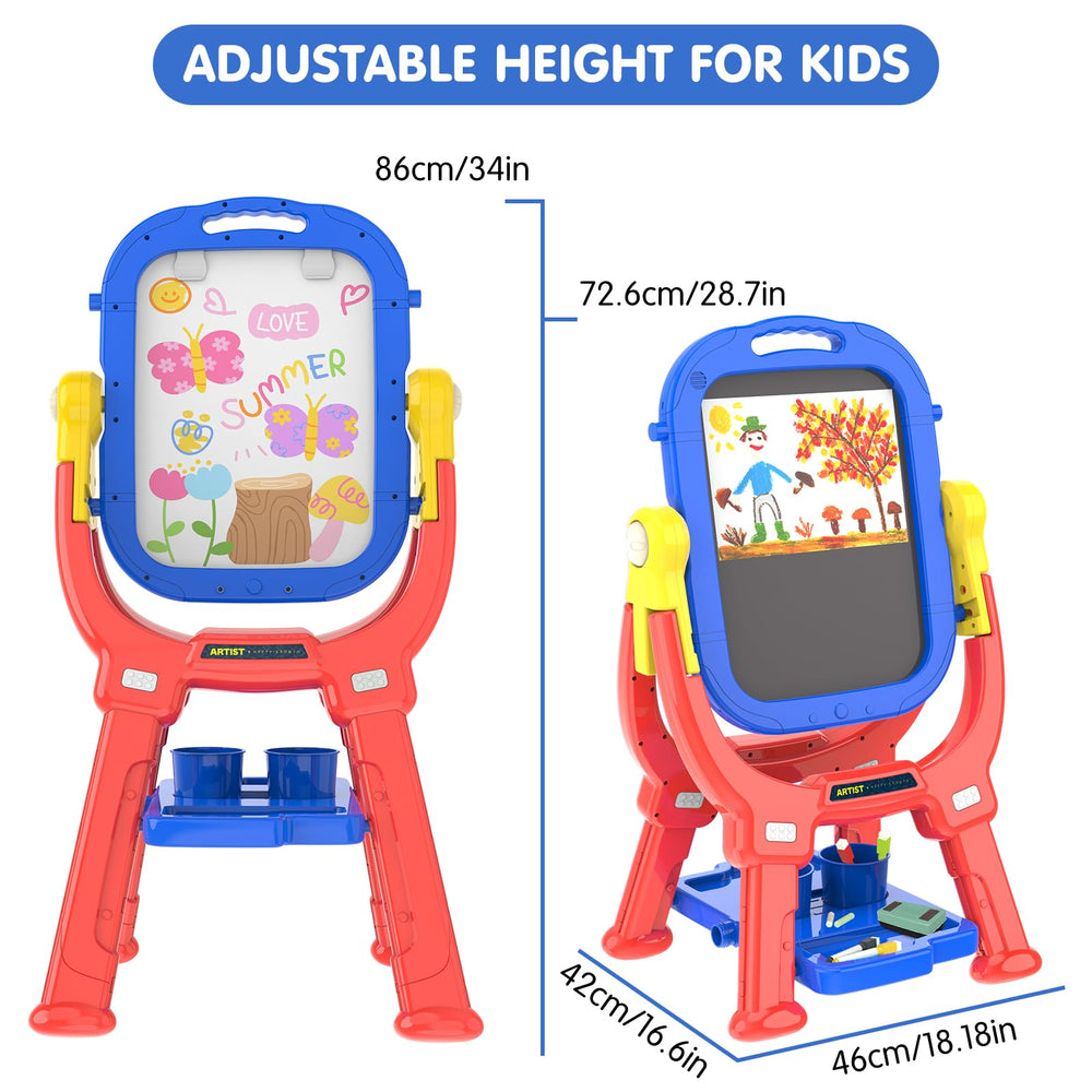 Adjustable height from 28 to 34 inches for growing kids