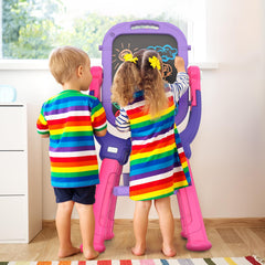Ylovetoys easel chalkboard side ideal for writing and doodling.