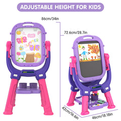 Ylovetoys easel ships easy to assemble for quick setup.