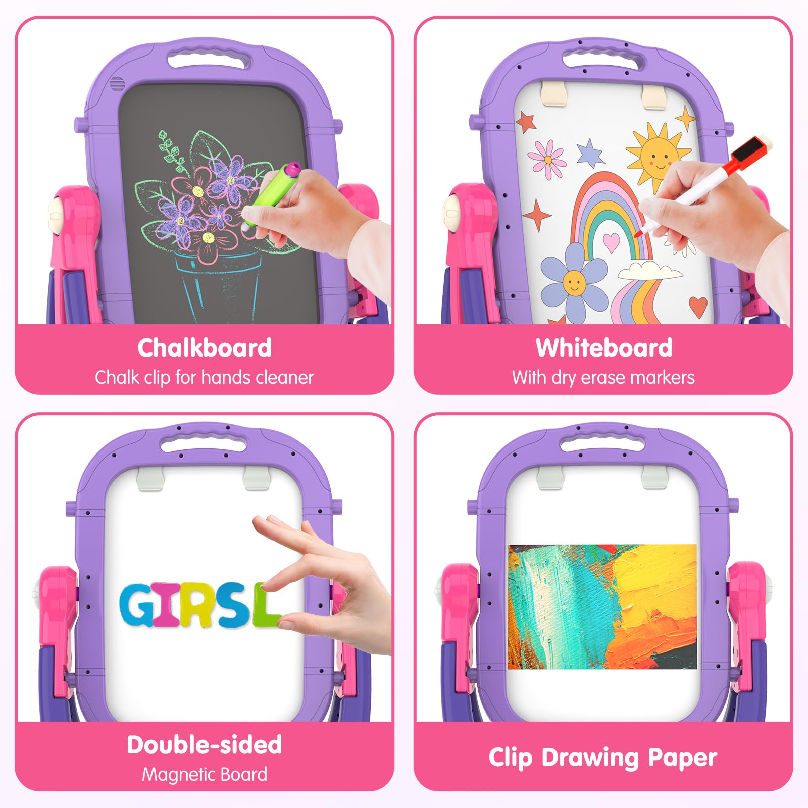 Ylovetoys easel includes a complete painting tools for creative play.