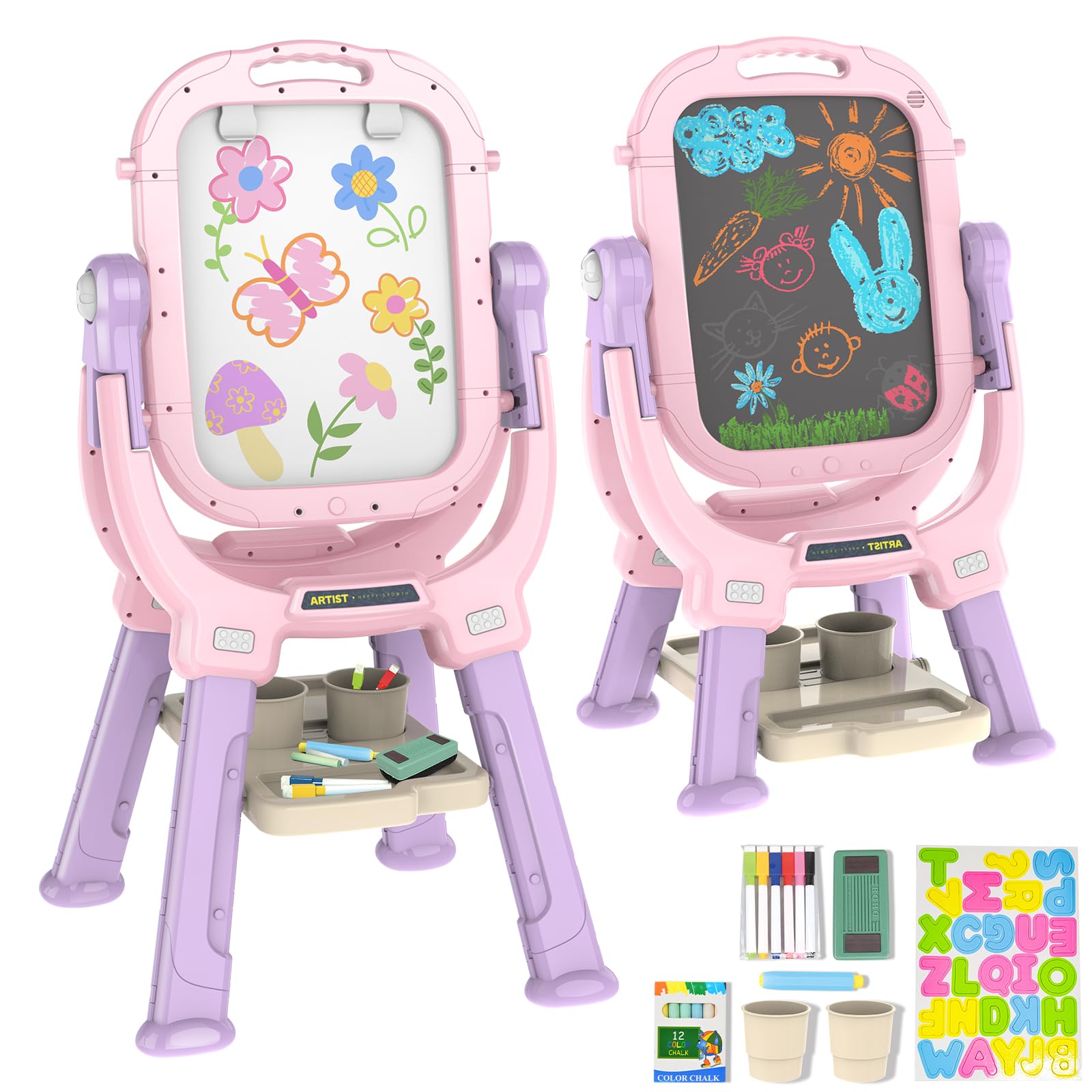 Ylovetoys easel stand-up design fuels kid-friendly creativity during play.