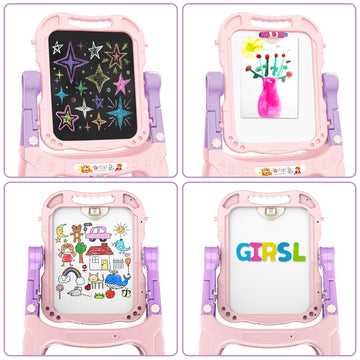 Ylovetoys easel with large storage tray to keep supplies organized