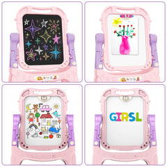Ylovetoys easel with large storage tray to keep supplies organized