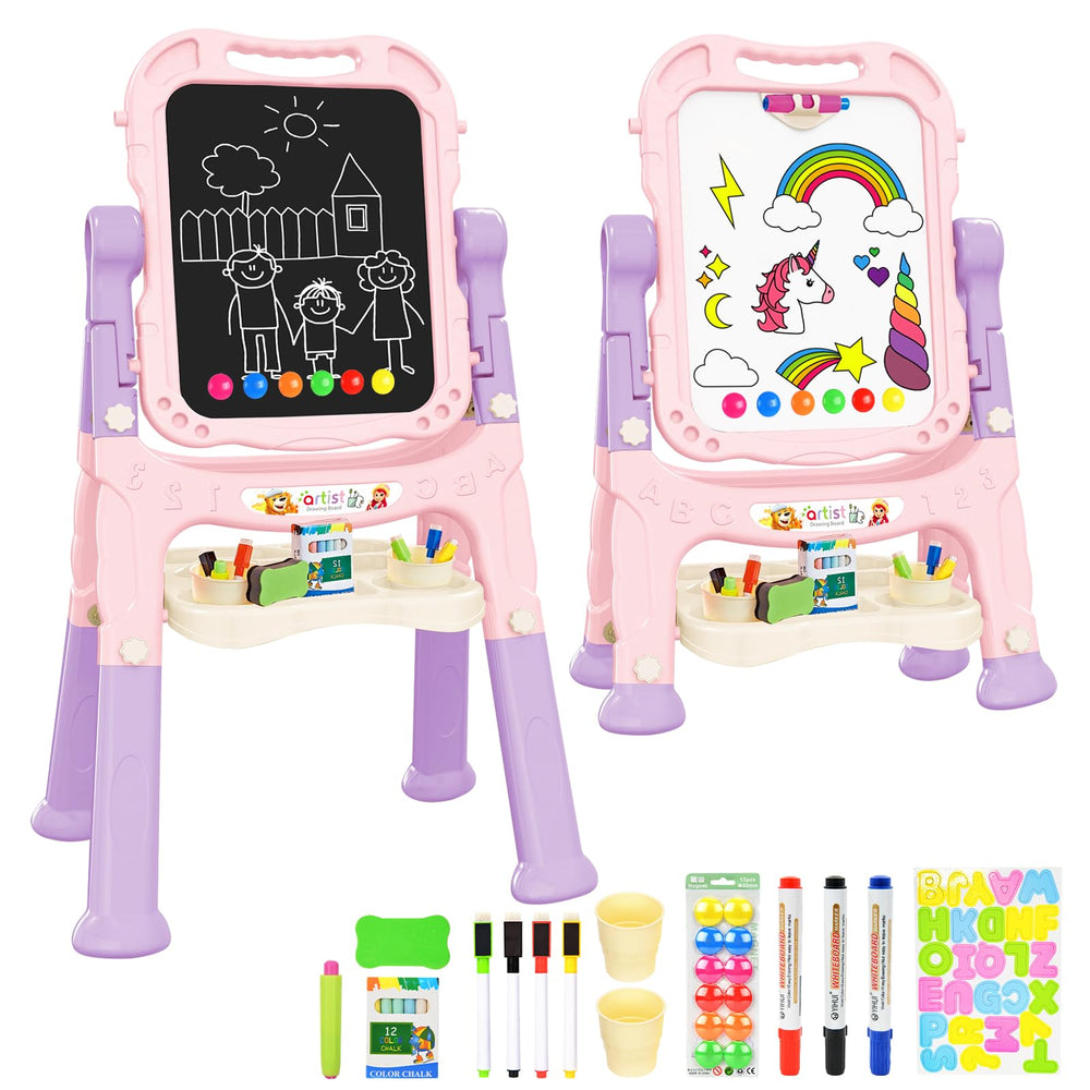 Ylovetoys Kids Art Easel pink, ideal for developing creativity and imaginative play