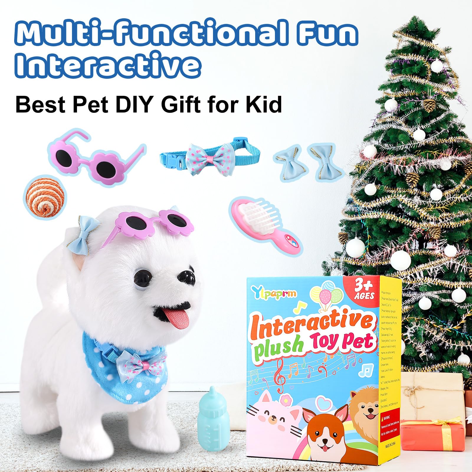 Ylpaprm Dress-up interactive dog toy sparks creativity and role play