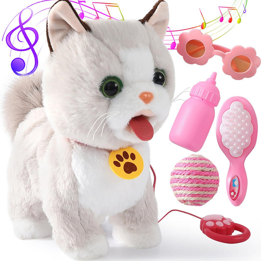 Ylpaprm Walking Cat set performing walking and singing for imaginative play.