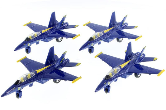 YMCtoys Blue Angels FA18 die-cast jet 1 with pullback action for display and play