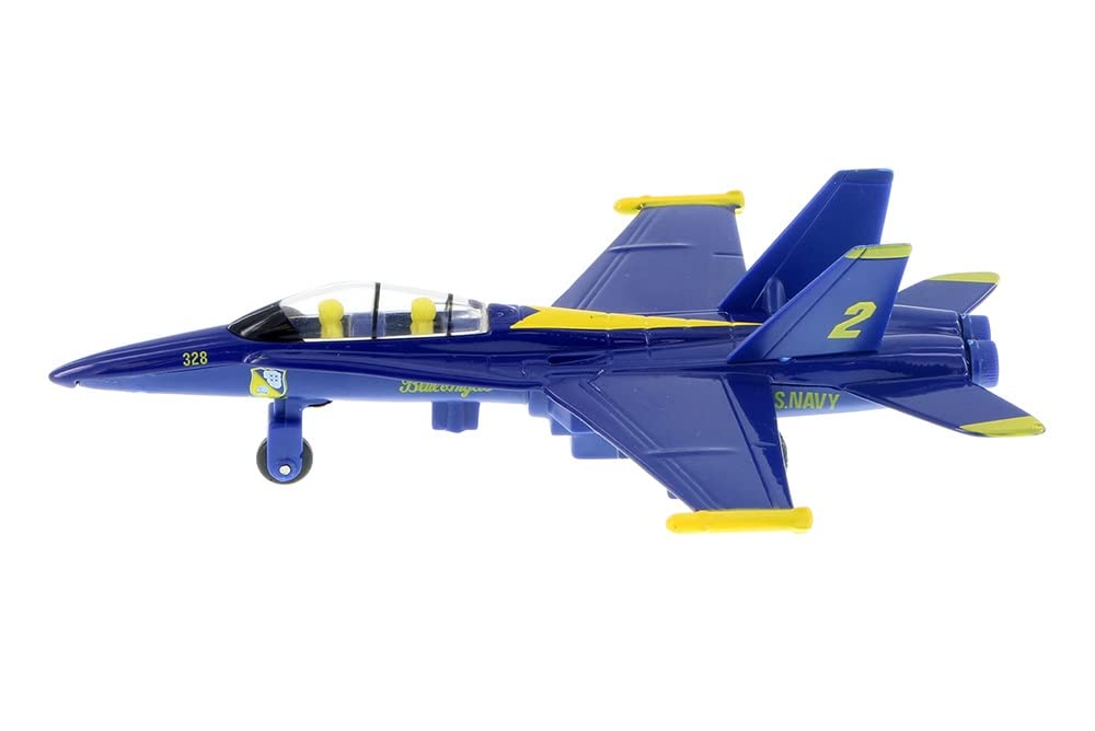 YMCtoys Blue Angels FA18 die-cast jet 4 with precise wing details for display and gifting