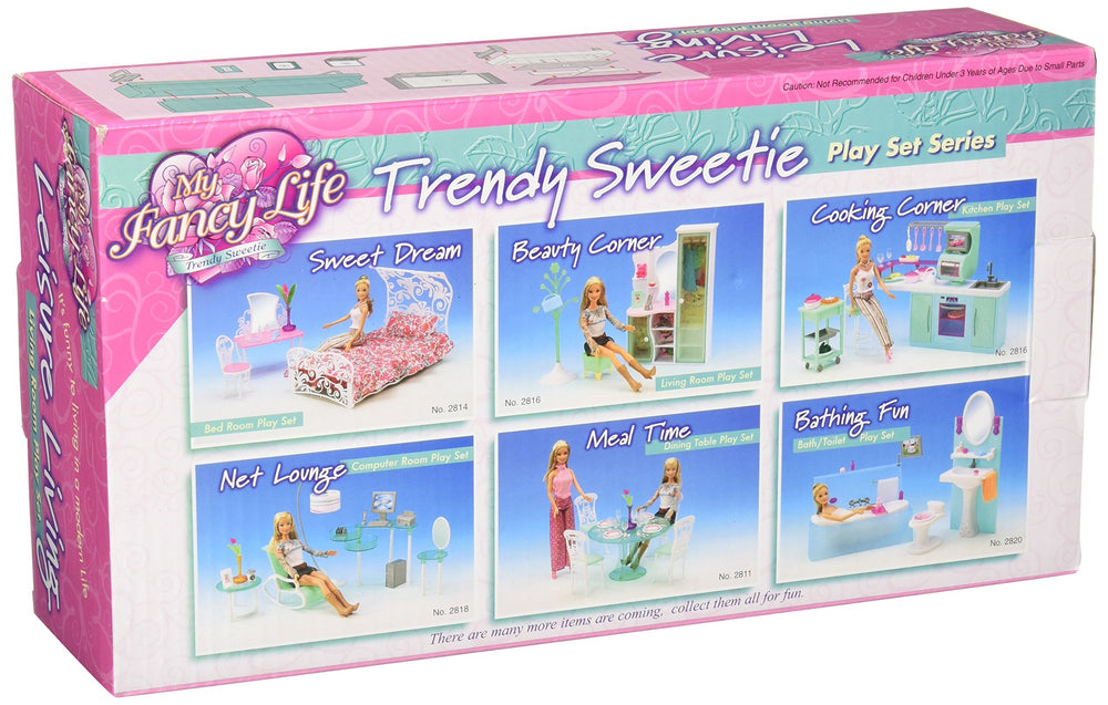 YMCtoys My Fancy Life entertainment center with TV delivers a realistic media setup for 11.5-inch dolls.