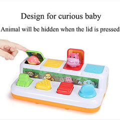 YMDLY Toys Animal Park four button shapes teach push, turn, slide, press skills