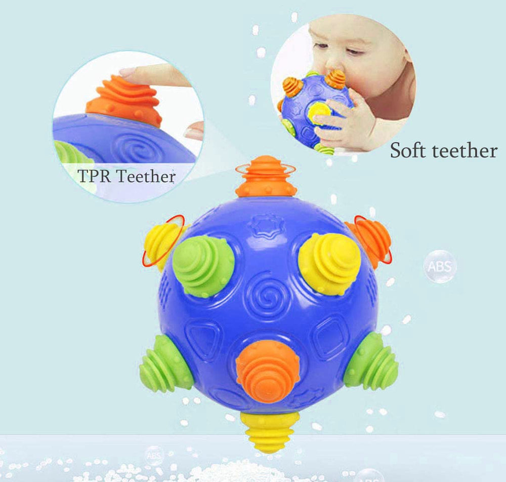 YMDLY Toys colorful rattle ball shown during early walking play.