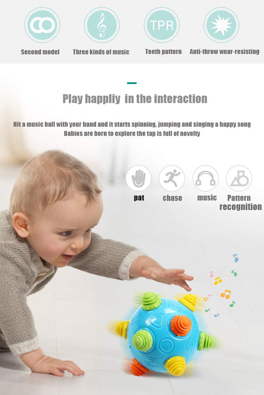 YMDLY Toys self-rolling ball showing movement for early motor skill exploration