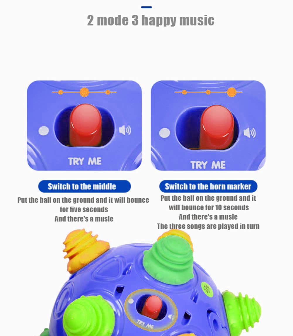 YMDLY Toys sensory learning ball highlights vibrant color and graspability.