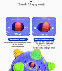 YMDLY Toys sensory learning ball highlights vibrant color and graspability.