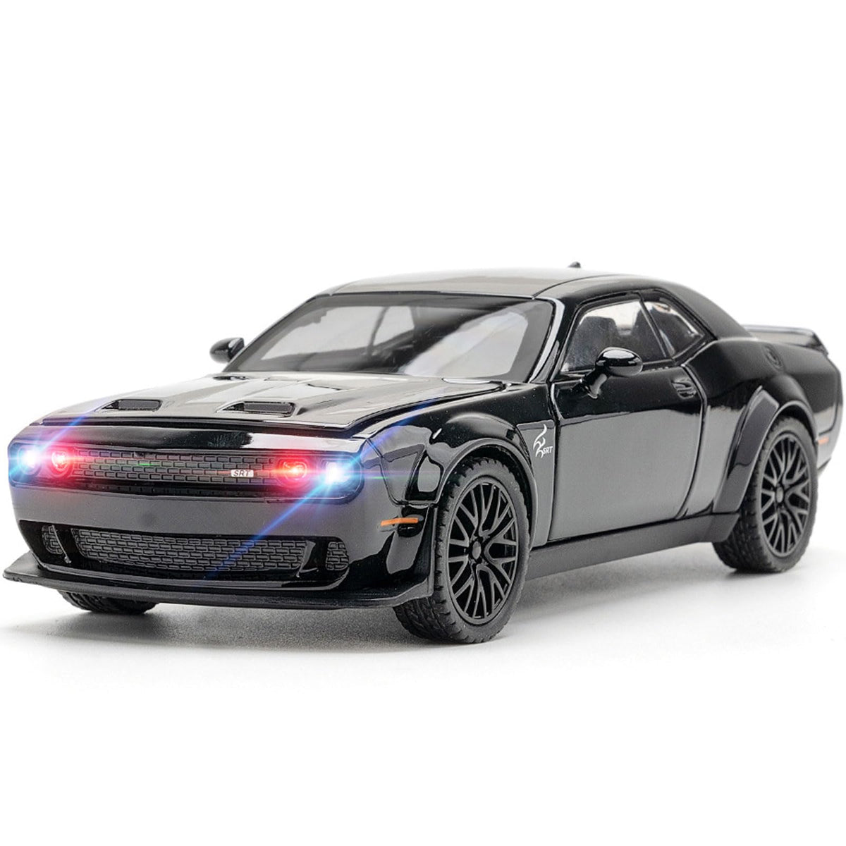 YMHAT Hellcat die-cast car with a durable metal body for lasting play.
