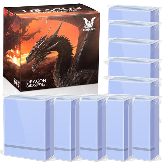 YMluky card sleeves with matte outer and glossy inner surface protect and display standard cards clearly.