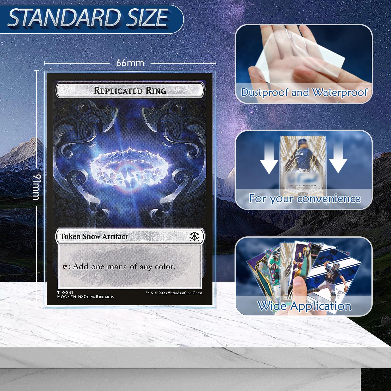 YMluky sleeves provide dustproof and waterproof protection for trading cards.