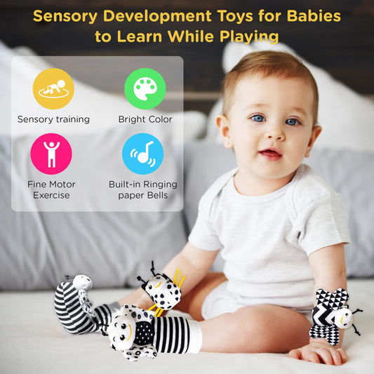 Ymonlia foot finder socks support grasping and discovery for curious babies.