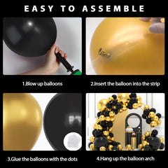 YMSZ 10-inch black balloon adds depth to arches.