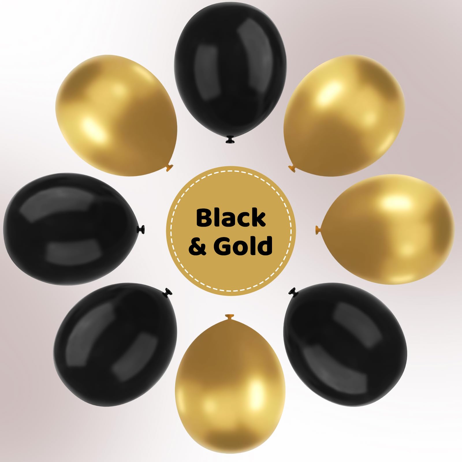 YMSZ 12inch metallic gold balloon adds a shimmering focal point.