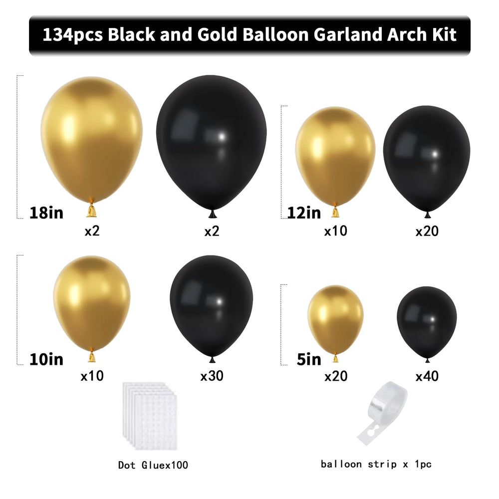 YMSZ 18-inch black balloon, sturdy for standout garlands.