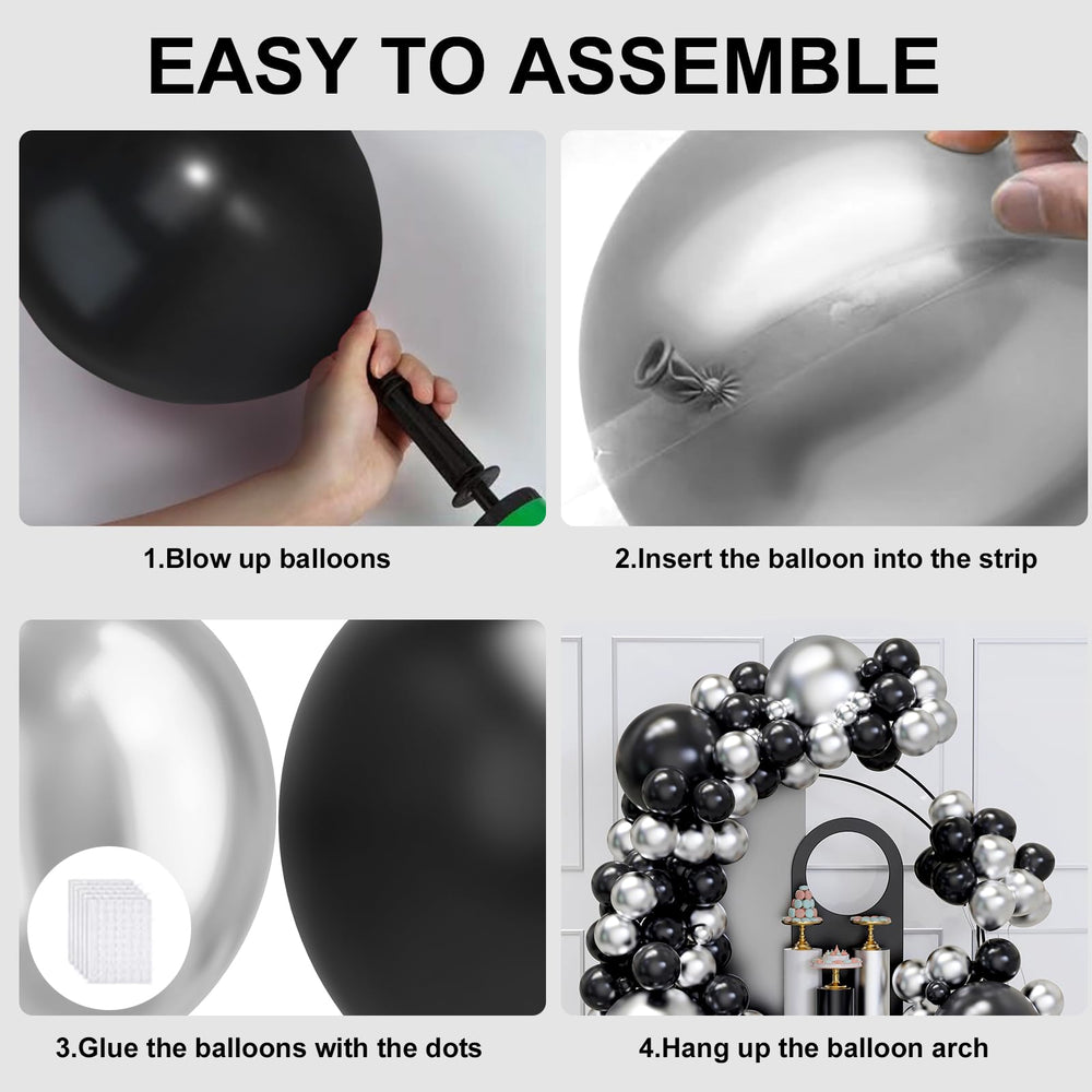 YMSZ 12-inch balloons create balanced contrast in garlands