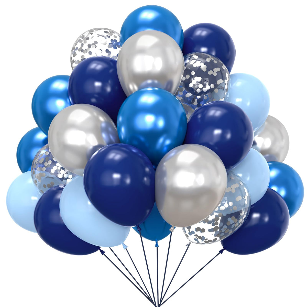 YMSZ blue and silver balloons kit for stylish party decor