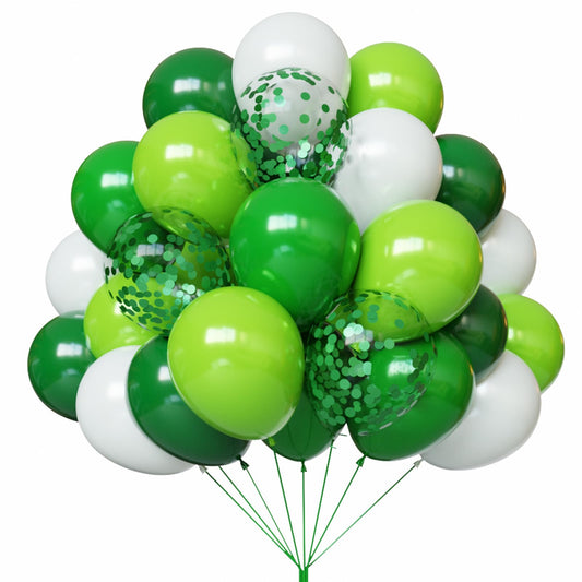 YMSZ Green Balloons Set packaging view for quick party setup