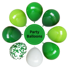 YMSZ Lime green confetti balloons add playful sparkle
