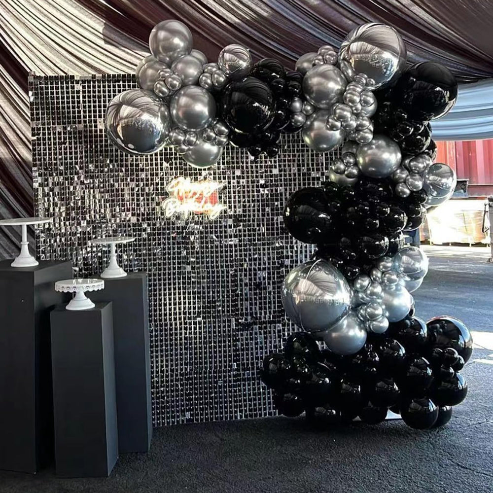Outdoor event decor with YMSZ balloons adding versatile decorative touches