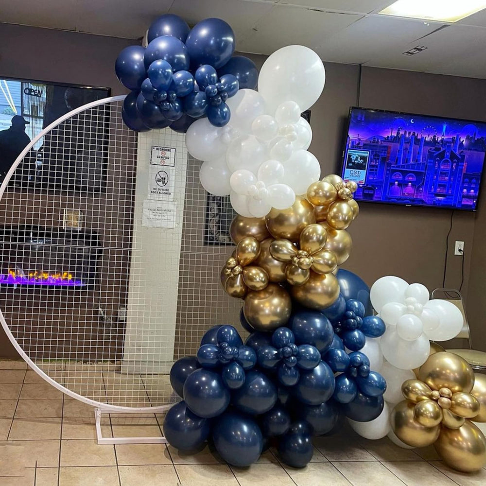YMSZ white balloons contrast for bright focal points at events