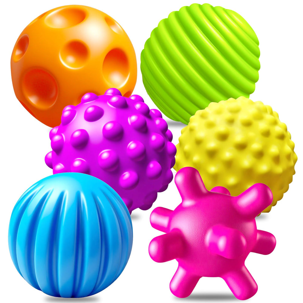 Ynanimery sensory balls 6-pack in bright colors boost grip and color perception