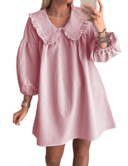 Ynhonra babydoll dress front view shows relaxed fit for breezy everyday wear.