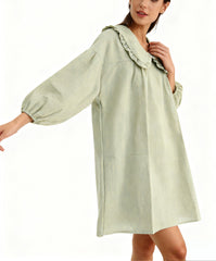 Ynhonra babydoll dress lime sleeve detail highlighting airy fabric for warm days
