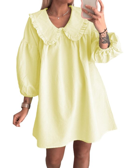 Ynhonra babydoll dress front view showing a loose fit for casual summer style