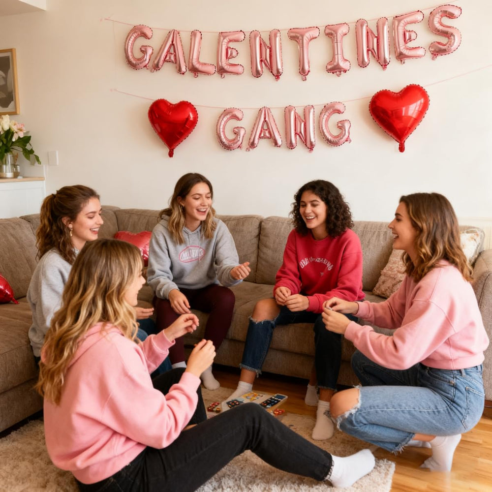 YNITSED decor idea in living room for Galentine or girls' night