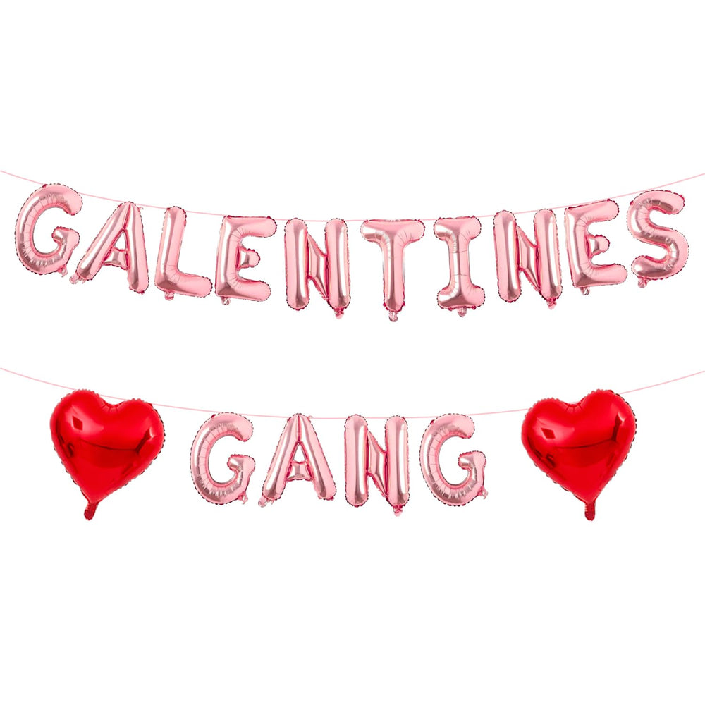 YNITSED Galentines Gang rose gold letters banner 16inch for eye-catching decor