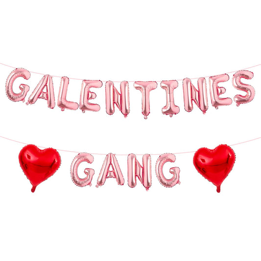 YNITSED Galentines Gang rose gold letters banner 16inch for eye-catching decor